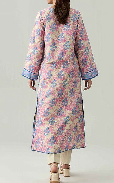 Nishat Ivory/Pink Lawn Suit (2 pcs) | Pakistani Lawn Dress in USA- Image 2