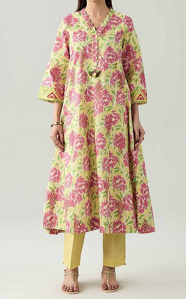 Nishat Yellow Lawn Suit (2 pcs) | Pakistani Lawn Dress in USA- Image 1