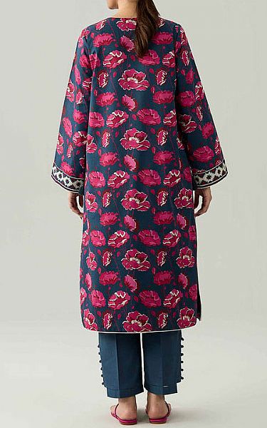 Nishat Navy Blue Lawn Suit (2 pcs) | Pakistani Lawn Dress in USA- Image 2