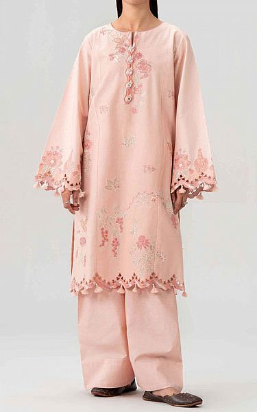 Nishat Oyster Pink Lawn Suit (2 pcs) | Pakistani Lawn Dress in USA- Image 1