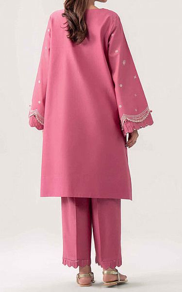 Nishat Solid Pink Lawn Suit (2 pcs) | Pakistani Lawn Dress in USA- Image 2
