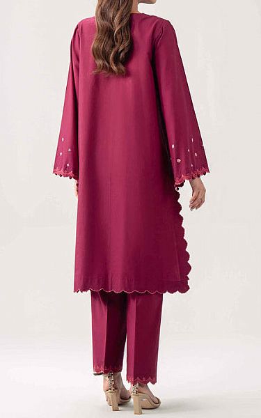 Nishat Magenta Lawn Suit (2 pcs) | Pakistani Lawn Dress in USA- Image 2