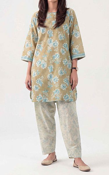 Nishat Turquoise/Grey Lawn Suit (2 pcs) | Pakistani Lawn Dress in USA- Image 1