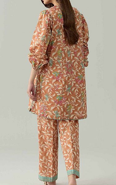 Nishat Peach Lawn Suit (2 pcs) | Pakistani Lawn Dress in USA- Image 2
