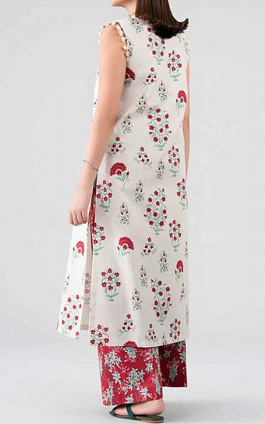 Nishat Off-white Lawn Suit (2 pcs) | Pakistani Lawn Dress in USA- Image 2