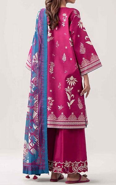 Nishat Magenta Lawn Suit | Pakistani Lawn Dress in USA- Image 2