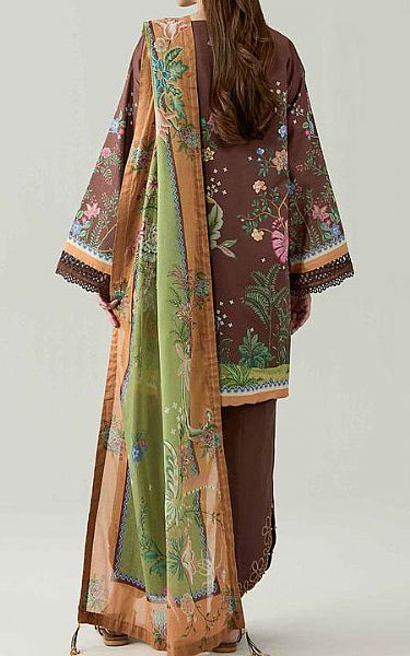 Nishat Chocolate Lawn Suit | Pakistani Lawn Dress in USA- Image 2