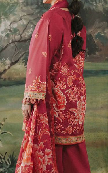Nishat Solid Pink Lawn Suit | Pakistani Lawn Dress in USA- Image 2