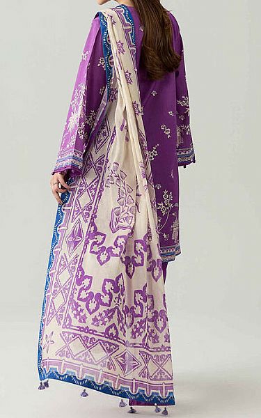 Nishat Violet Lawn Suit | Pakistani Lawn Dress in USA- Image 2