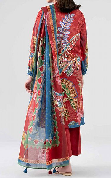 Nishat Rust Lawn Suit | Pakistani Lawn Dress in USA- Image 2
