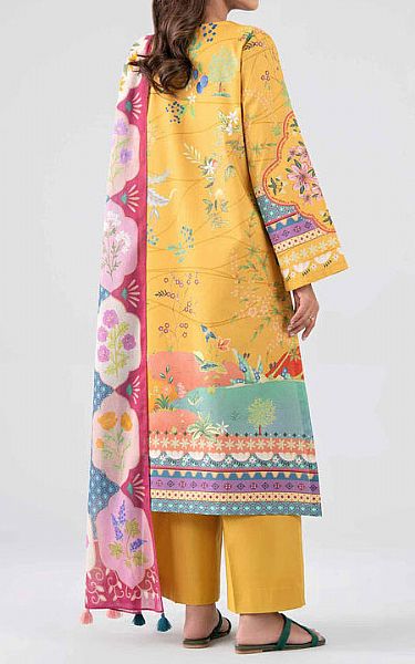 Nishat Golden Yellow Lawn Suit | Pakistani Lawn Dress in USA- Image 2