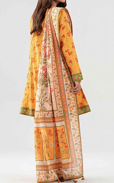 Nishat Mustard Lawn Suit | Pakistani Lawn Dress in USA- Image 2