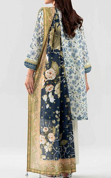 Nishat Off-white Lawn Suit | Pakistani Lawn Dress in USA- Image 2