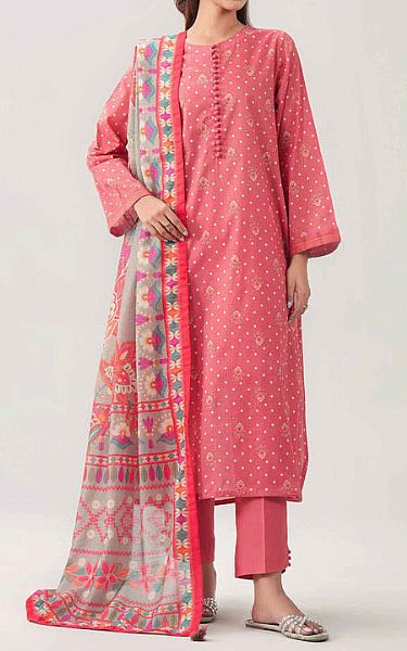 Nishat Pink Lawn Suit | Pakistani Lawn Dress in USA- Image 1
