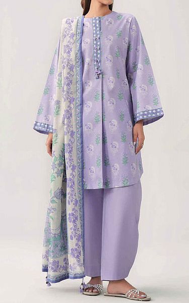 Nishat Lavender Lawn Suit | Pakistani Lawn Dress in USA- Image 1
