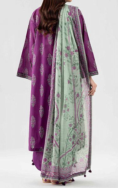 Nishat Purple Lawn Suit | Pakistani Lawn Dress in USA- Image 2