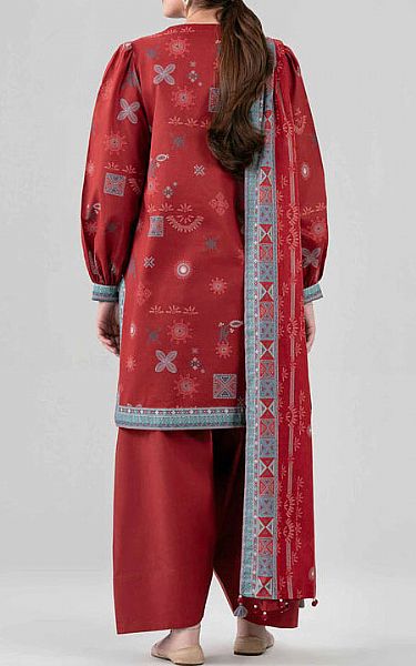 Nishat Rust Lawn Suit | Pakistani Lawn Dress in USA- Image 2