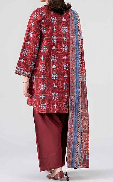 Nishat Wine Lawn Suit | Pakistani Lawn Dress in USA- Image 2