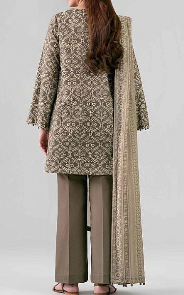 Nishat Grey Lawn Suit | Pakistani Lawn Dress in USA- Image 2
