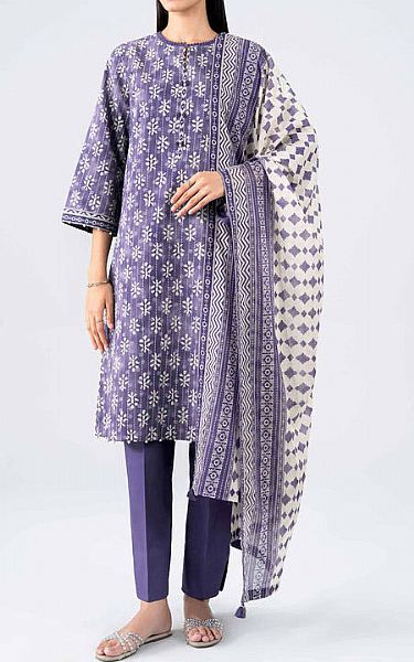Nishat Royal Blue Lawn Suit | Pakistani Lawn Dress in USA- Image 1