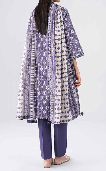 Nishat Royal Blue Lawn Suit | Pakistani Lawn Dress in USA- Image 2