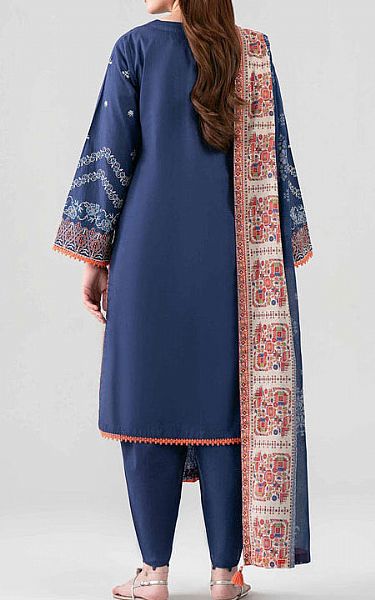 Nishat Blue Lawn Suit | Pakistani Lawn Dress in USA- Image 2