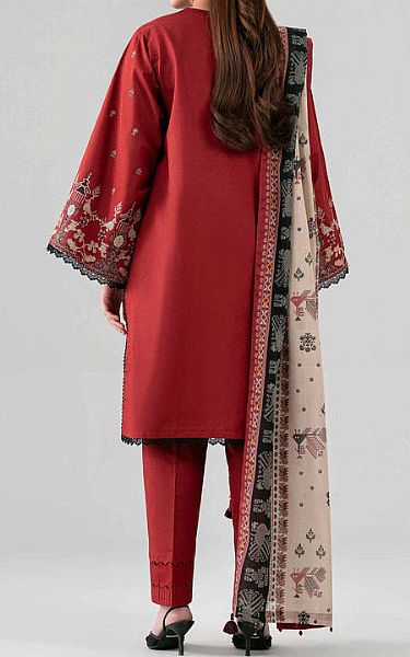Nishat Maroon Lawn Suit | Pakistani Lawn Dress in USA- Image 2