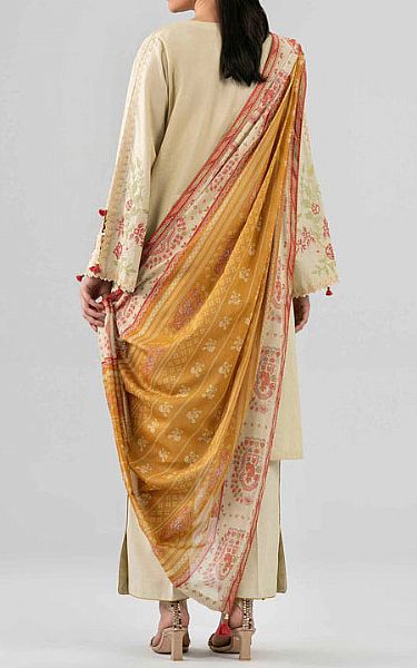 Nishat Tan Lawn Suit | Pakistani Lawn Dress in USA- Image 2