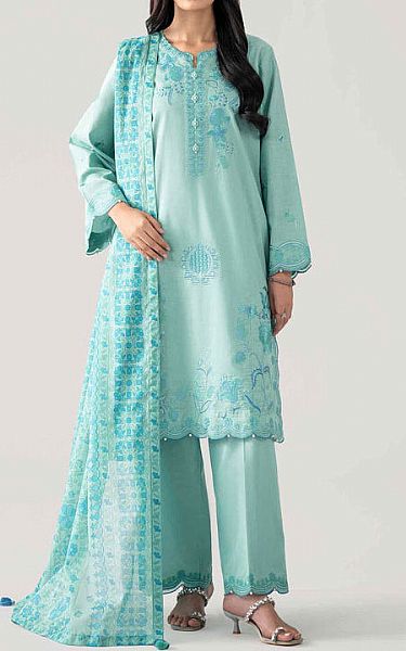 Nishat Aqua Lawn Suit | Pakistani Lawn Dress in USA- Image 1