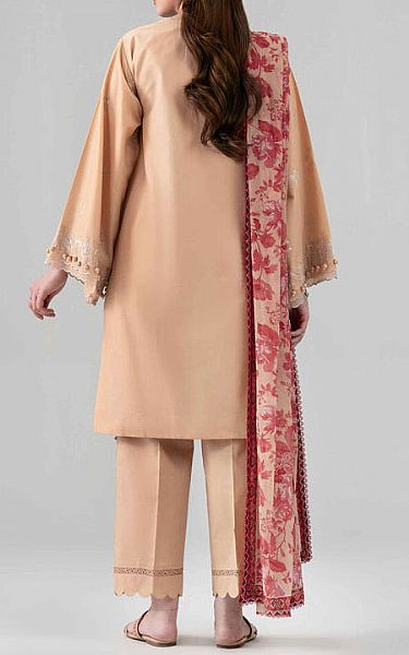 Nishat Light Peach Lawn Suit | Pakistani Lawn Dress in USA- Image 2