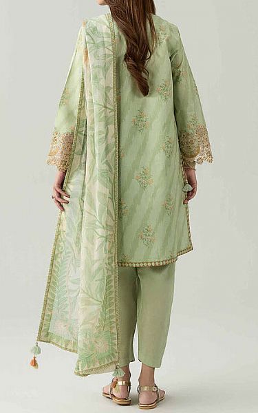 Nishat Light Green Lawn Suit | Pakistani Lawn Dress in USA- Image 2