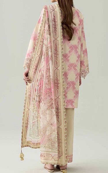Nishat Cream/Pink Lawn Suit | Pakistani Lawn Dress in USA- Image 2