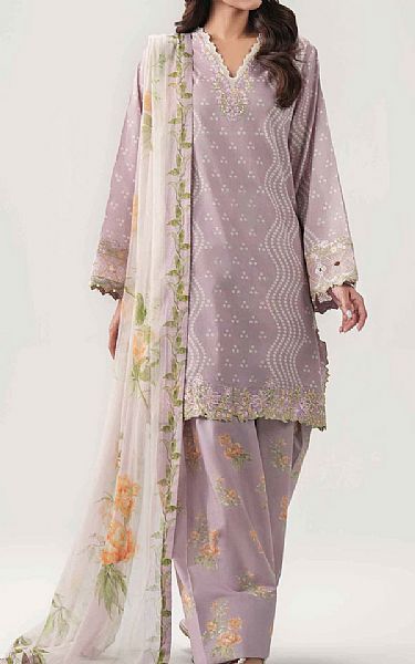 Nishat Lavender Lawn Suit | Pakistani Lawn Dress in USA- Image 1
