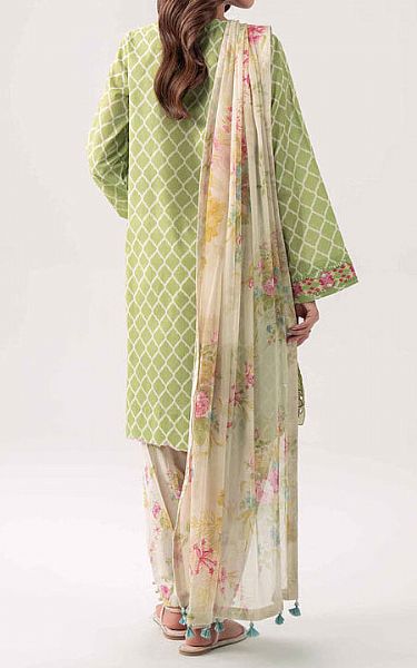 Nishat Pistachio Lawn Suit | Pakistani Lawn Dress in USA- Image 2