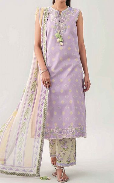 Nishat Lavender Lawn Suit | Pakistani Lawn Dress in USA- Image 1
