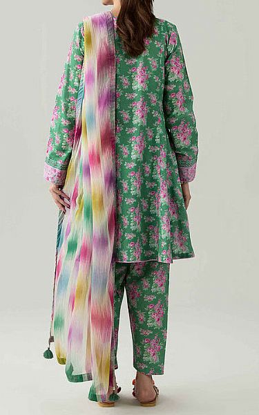Nishat Emerald Green Lawn Suit | Pakistani Lawn Dress in USA- Image 2