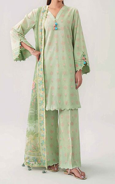 Nishat Mint Green Lawn Suit | Pakistani Lawn Dress in USA- Image 1