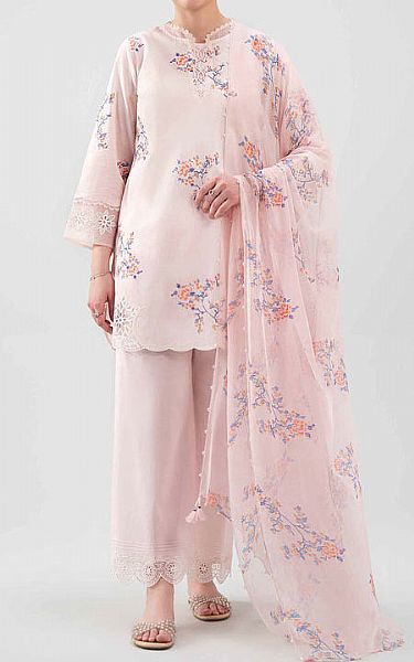 Nishat Pastel Pink Cotton Suit | Pakistani Lawn Dress in USA- Image 1