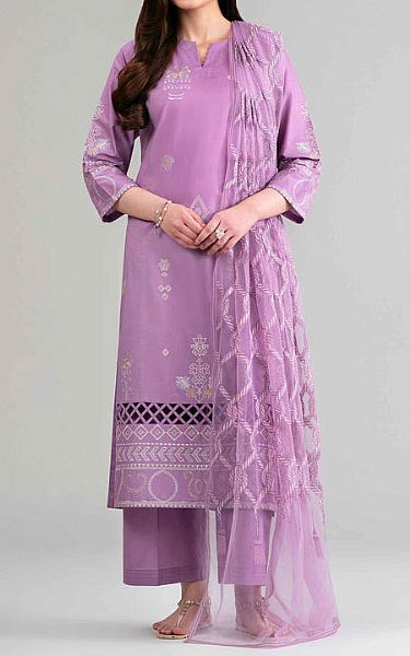Nishat Lavender Cambric Suit | Pakistani Lawn Dress in USA- Image 1