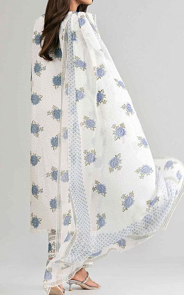 Nishat Off-white Lawn Suit | Pakistani Lawn Dress in USA- Image 2