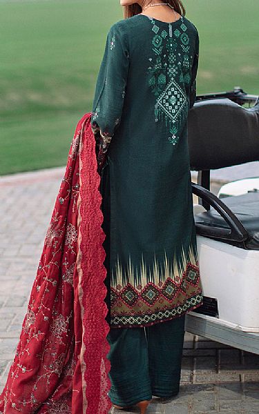 Nureh Teal Khaddar Suit | Pakistani Winter Dresses- Image 2