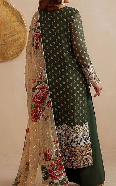 Nureh Green Chiffon Suit | Pakistani Embroidered Chiffon Dresses USA- Image 2