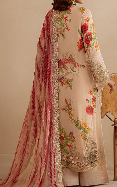 Nureh Ivory Chiffon Suit | Pakistani Embroidered Chiffon Dresses USA- Image 2