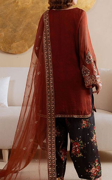 Nureh Chestnut Brown Chiffon Suit | Pakistani Embroidered Chiffon Dresses USA- Image 2
