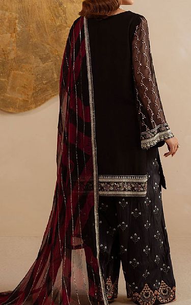 Nureh Black Chiffon Suit | Pakistani Embroidered Chiffon Dresses USA- Image 2