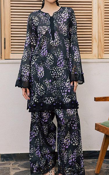 Nureh Black Lawn Suit (2 pcs) | Pakistani Lawn Dress in USA- Image 1