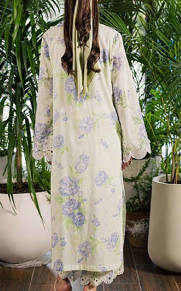 Nureh Off White Lawn Suit (2 pcs) | Pakistani Lawn Dress in USA- Image 2