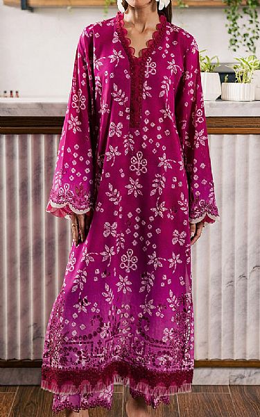 Nureh Fuchsia Lawn Suit (2 pcs) | Pakistani Lawn Dress in USA- Image 1