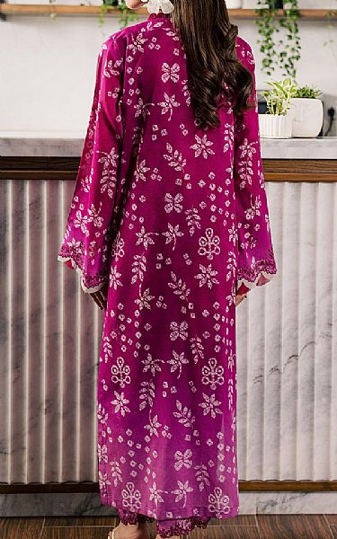 Nureh Fuchsia Lawn Suit (2 pcs) | Pakistani Lawn Dress in USA- Image 2