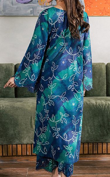 Nureh Green/Blue Lawn Suit (2 pcs) | Pakistani Lawn Dress in USA- Image 2
